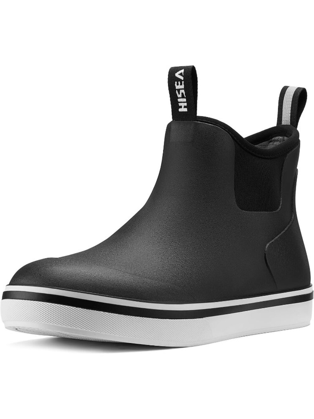 Men's Black Waterproof Fishing Rubber High Traction Non-Slip Ankle Rain Boots